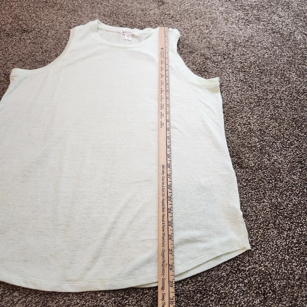Athleta Breezy Tank Top Mint Green Stripe Size XL - Picture 6 of 6